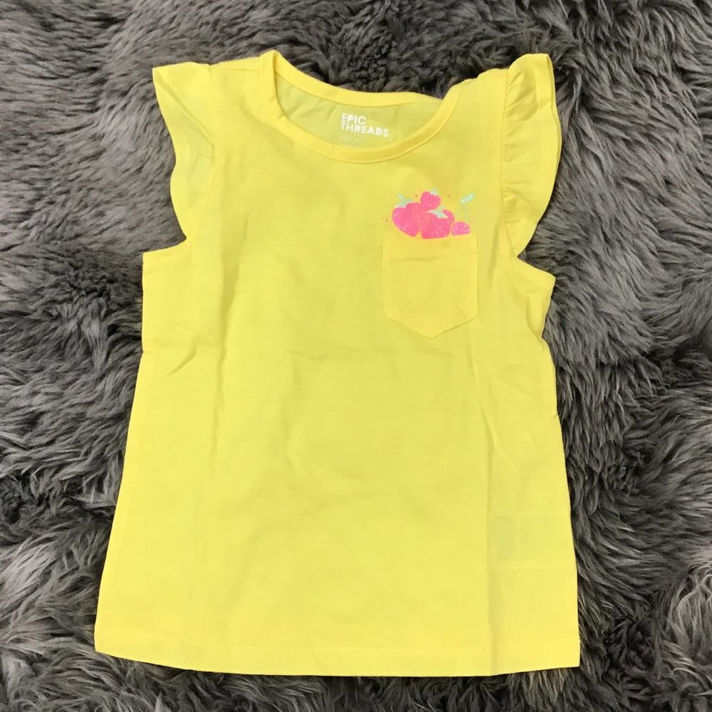 Epic Threads | Girl's "Strawberry" Tank Top | Yellow | Various Sizes